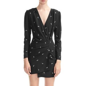 Maje Ribilo Paisley Embellished Mini Dress